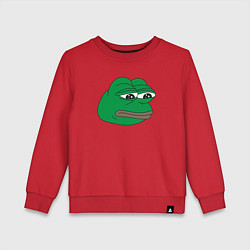 Свитшот хлопковый детский Лягушонок Пепе-Frog Pepe, цвет: красный