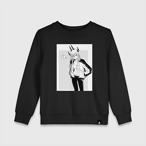 Детский свитшот Человек-бензопила Пауэр / Черный – фото 1