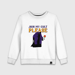 Детский свитшот Join my cult please