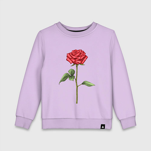 Детский свитшот Роза красная / Лаванда – фото 1