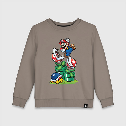 Детский свитшот Ретро Марио / Утренний латте – фото 1