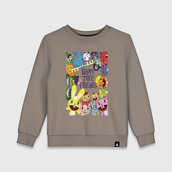 Детский свитшот Happy three friends - poster