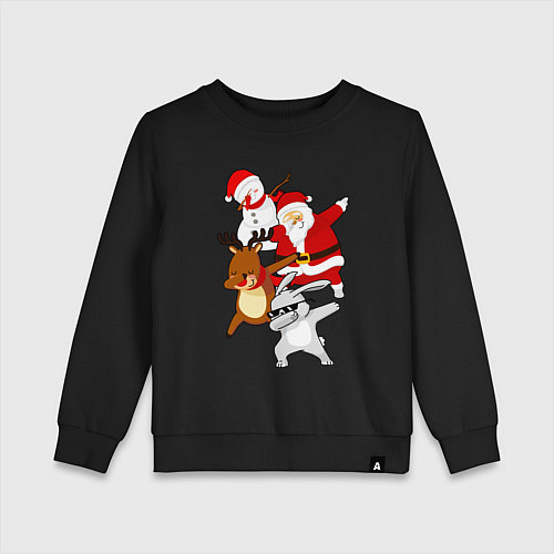 Детский свитшот Все герои нового года ДЭБуют / Черный – фото 1