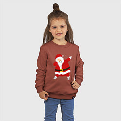 Свитшот хлопковый детский Дед мороз дэб, цвет: кирпичный — фото 2