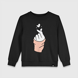 Свитшот хлопковый детский Hand click, цвет: черный