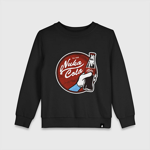 Детский свитшот Nuka cola sticker / Черный – фото 1