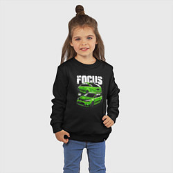 Свитшот хлопковый детский Ford Focus art, цвет: черный — фото 2