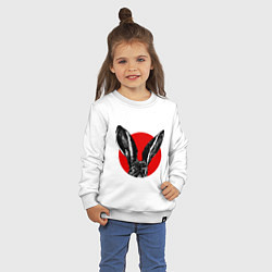 Свитшот хлопковый детский Rabbit ears, цвет: белый — фото 2