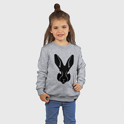 Свитшот хлопковый детский Rabbit head, цвет: меланж — фото 2