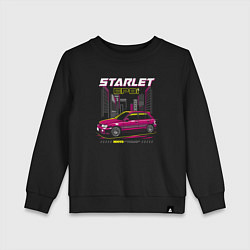 Свитшот хлопковый детский Toyota Starlet ep81, цвет: черный