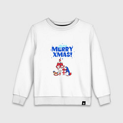 Свитшот хлопковый детский Mission merry xmas, цвет: белый