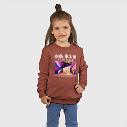 Свитшот хлопковый детский Дзётаро приключения ДжоДжо, цвет: кирпичный — фото 2