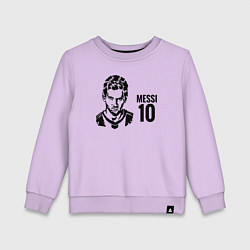 Свитшот хлопковый детский Messi 10, цвет: лаванда