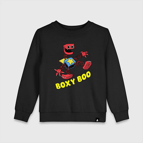 Детский свитшот Project Playtime - Boxy Boo / Черный – фото 1