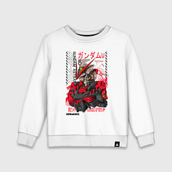 Свитшот хлопковый детский MBF-P02 Gundam astray red frame poster, цвет: белый