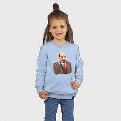 Свитшот хлопковый детский Ленин смеётся, цвет: мягкое небо — фото 2