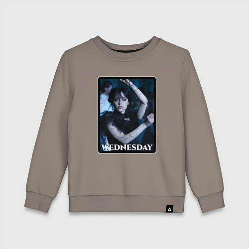 Детский свитшот Wednesday pictures / Утренний латте – фото 1