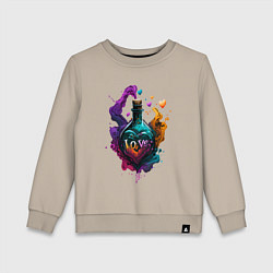 Свитшот хлопковый детский Зелье для любви, цвет: миндальный