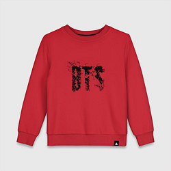 Свитшот хлопковый детский BTS logo, цвет: красный
