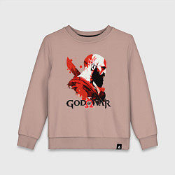 Свитшот хлопковый детский Кратос, арт, цвет: пыльно-розовый