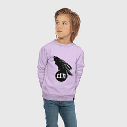 Свитшот хлопковый детский DM Raven, цвет: лаванда — фото 2