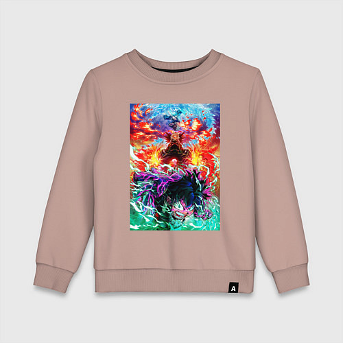 Детский свитшот Моя геройская академия - Троица / Пыльно-розовый – фото 1