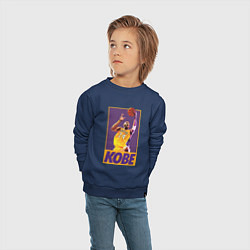 Свитшот хлопковый детский Kobe game, цвет: тёмно-синий — фото 2