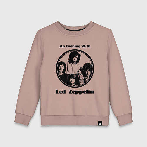 Детский свитшот Led Zeppelin retro / Пыльно-розовый – фото 1