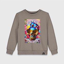 Детский свитшот Skull - neural network - art