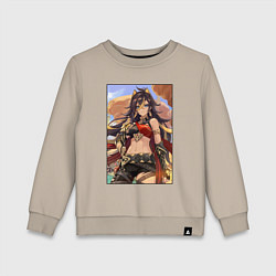 Свитшот хлопковый детский Дэхья, цвет: миндальный