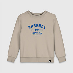 Свитшот хлопковый детский Arsenal london the gunners, цвет: миндальный