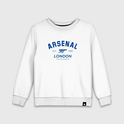 Свитшот хлопковый детский Arsenal london the gunners, цвет: белый