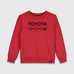 Свитшот хлопковый детский Любимая Тойота, цвет: красный
