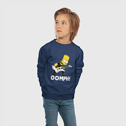 Свитшот хлопковый детский OOMPH! Барт Симпсон роке, цвет: тёмно-синий — фото 2