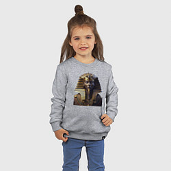 Свитшот хлопковый детский Египетский фараон, цвет: меланж — фото 2