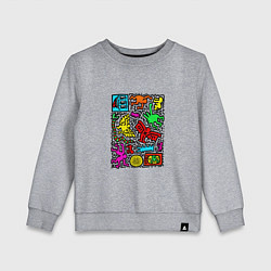 Свитшот хлопковый детский Pop shop tokyo, цвет: меланж