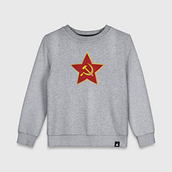 Свитшот хлопковый детский СССР звезда, цвет: меланж