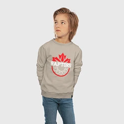 Свитшот хлопковый детский Торонто Рэпторс, цвет: миндальный — фото 2
