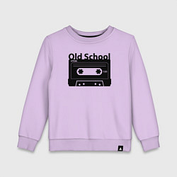 Свитшот хлопковый детский Old school music, цвет: лаванда