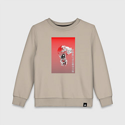 Свитшот хлопковый детский Geisha, цвет: миндальный