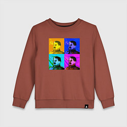 Свитшот хлопковый детский Color Stalin, цвет: кирпичный