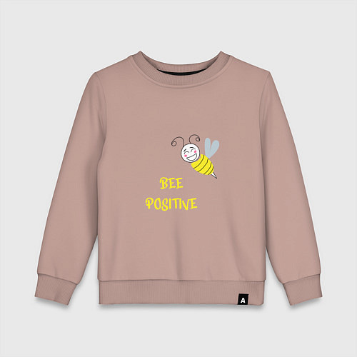 Детский свитшот Позитивная пчела / Пыльно-розовый – фото 1