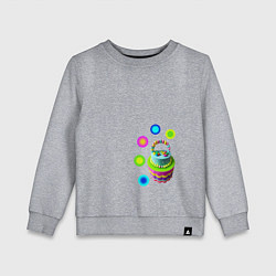 Свитшот хлопковый детский Светлый праздник, цвет: меланж