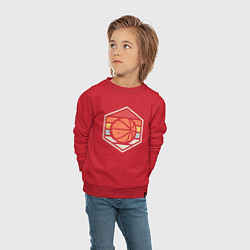 Свитшот хлопковый детский Basket Baller, цвет: красный — фото 2