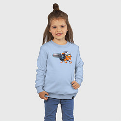 Свитшот хлопковый детский Человек-бензопила почита робот, цвет: мягкое небо — фото 2