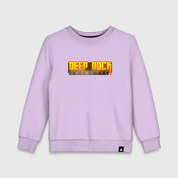 Свитшот хлопковый детский Deep Rock Galactic logo, цвет: лаванда