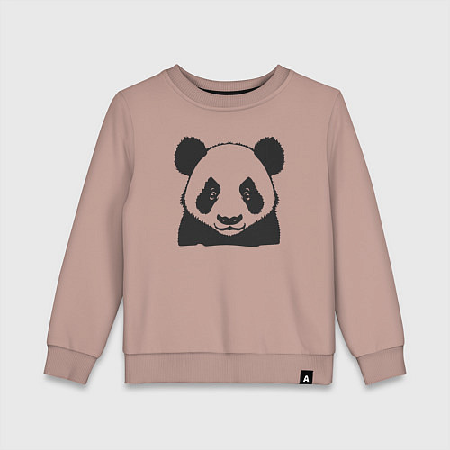 Детский свитшот Панда китайский медведь / Пыльно-розовый – фото 1