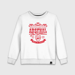 Свитшот хлопковый детский Arsenal 1886, цвет: белый