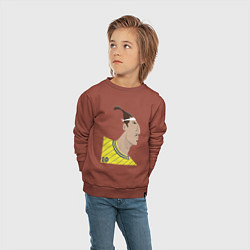 Свитшот хлопковый детский Златан, цвет: кирпичный — фото 2