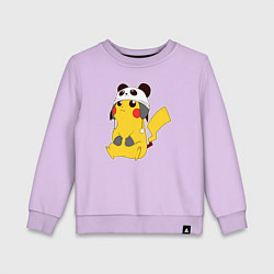 Свитшот хлопковый детский Pika panda, цвет: лаванда